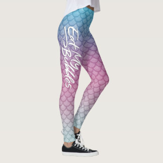 Leggings "Mangez mes bulles" Échelles Turquoise/rose/mousse