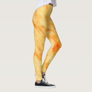 Leggings Mangue rustique jaune comme la peinture texturée