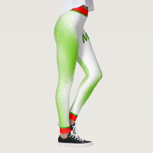 Leggings Manquant dans un texte volumineux avec Motif point