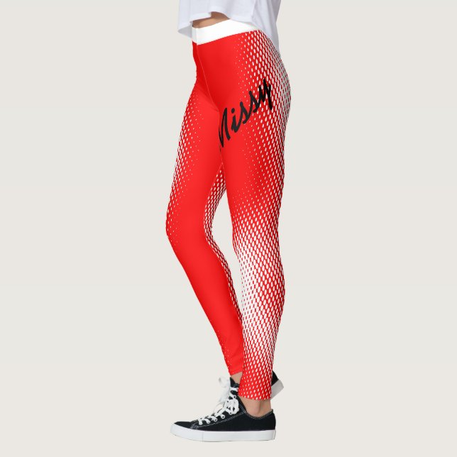Leggings Manque dans un texte grand avec Motif de point sur (Gauche)
