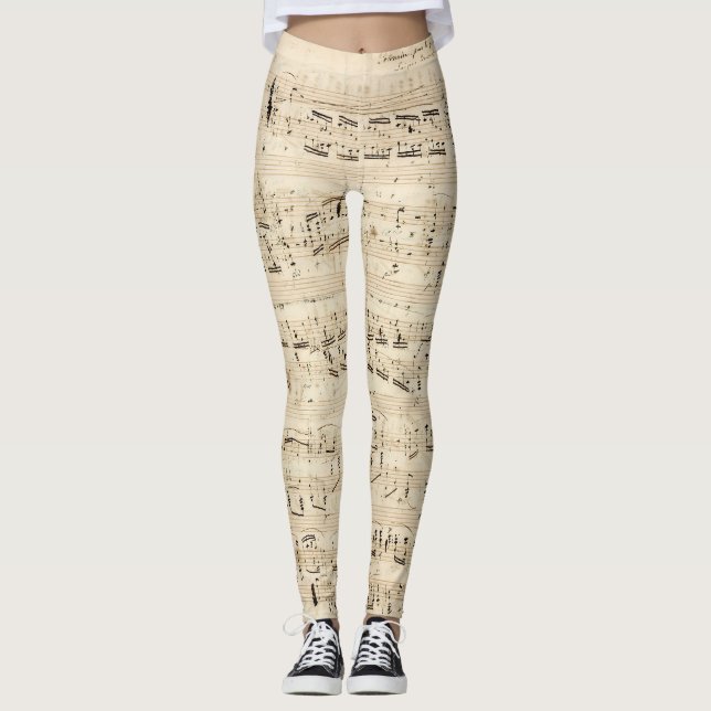 Leggings Manuscrit de la Chopin de musique de la feuille d' (Devant)