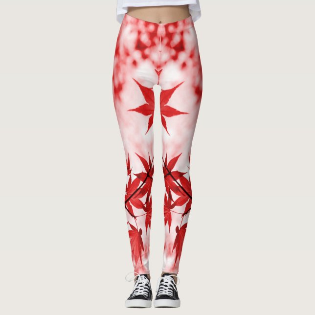 Leggings Maple Trees Design Feuille (Devant)