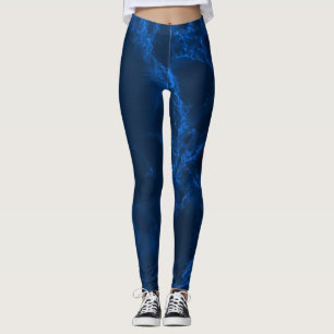 Leggings Marbre bleu-foncé