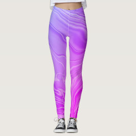 Leggings Marbre rose violet chic et tendance