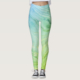 Leggings Marbre vert chic et tendance