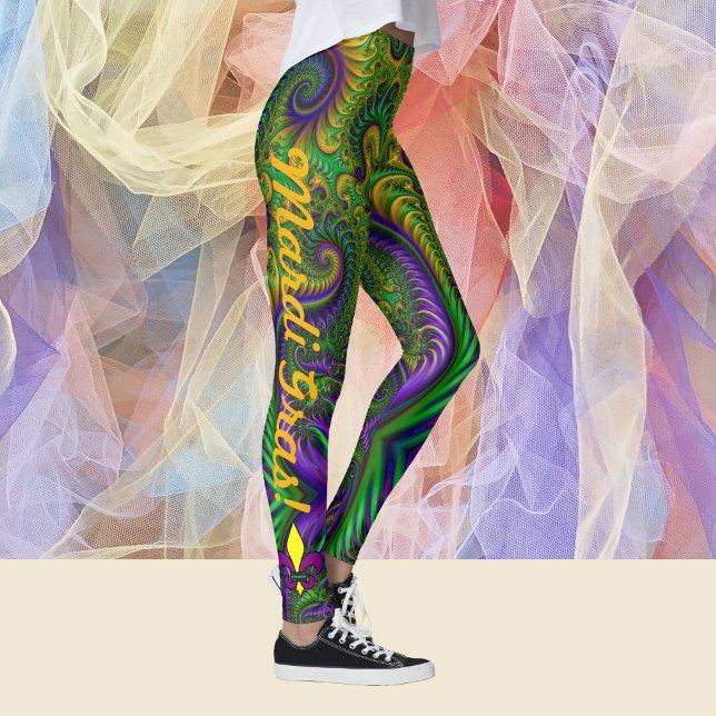 Leggings Mardi Gras Femmes Légendes Pantalons vert pourpre (Créateur téléchargé)