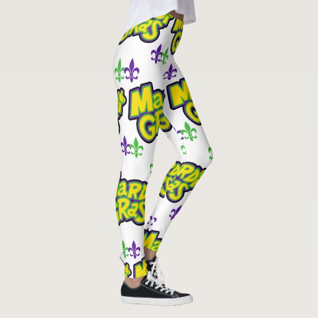 Leggings Mardi Gras Mots (Droite)