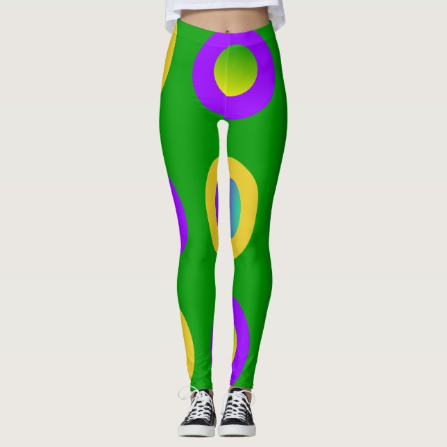 Leggings Mardi Gras Pois (Devant)