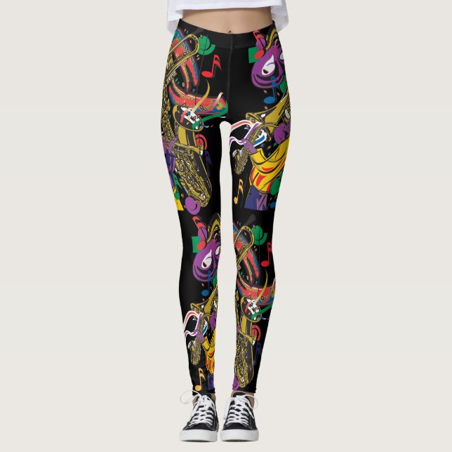 Leggings Mardis Gras la Nouvelle-Orléans (Devant)