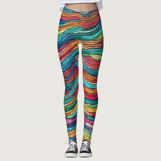 Leggings Marée mosaïque (Devant)