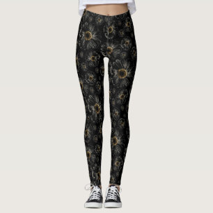 Leggings Marguerites noires