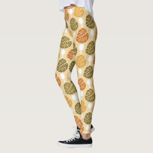 Leggings Mariage Bohème Tropical Monstera Pickleball
