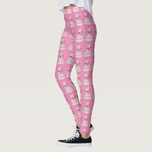 Leggings Mariage de femme de chambre junior rose Flower