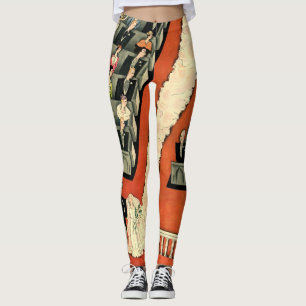 Leggings Mariage Vintage, Jeune Marié et Jeune Mariée Art D