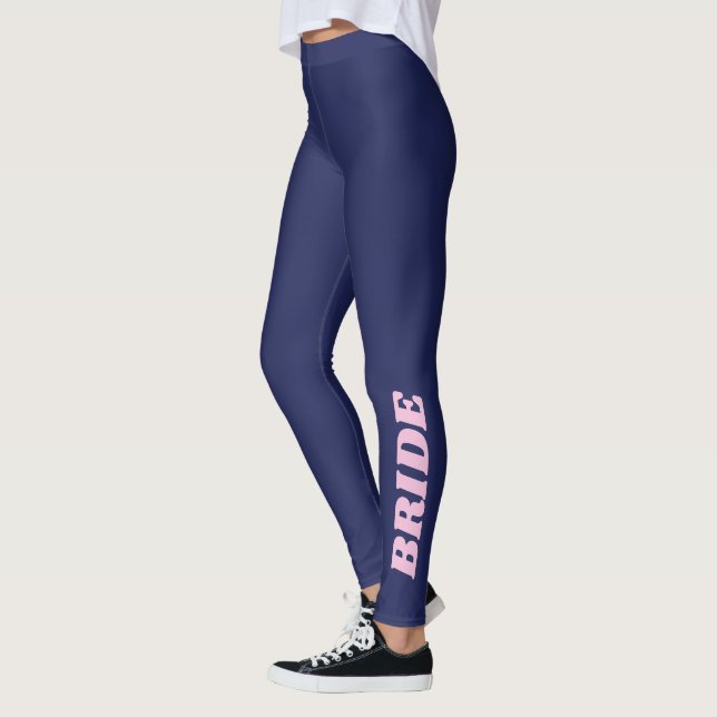 Leggings Mariée Bleu Nuit Enterrement de Vie de Jeune Fille (Gauche)
