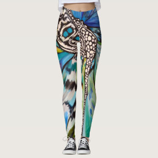 Leggings Mariposa bleue