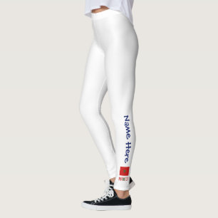 Leggings Maroc Drapeau Marocain Nom Personnalisé 
