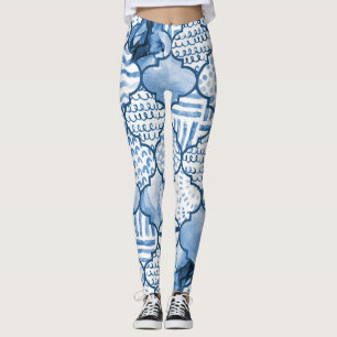Leggings Marocain géométrique, aquarelle motif sans couture