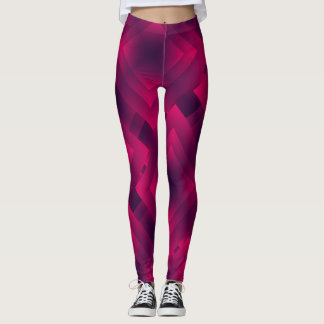 Leggings Maroon couleur géométrique design simple