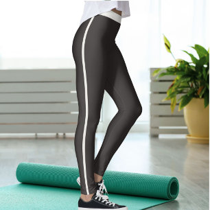 Leggings Marron espresso neutre personnalisé pour maman de