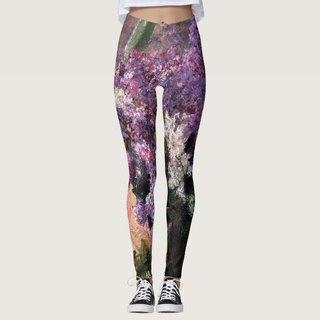 Leggings Mary Cassatt - Lilacs dans une fenêtre (Devant)