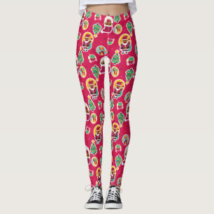 Leggings masque visage covid noir père Noël