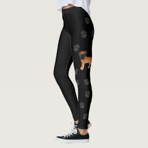 Leggings Mastiff anglais abricot Chien de dessin animé mign
