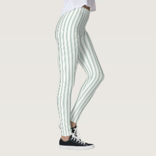 Leggings Matelas Ticker Motif rayé Moss Vert Blanc