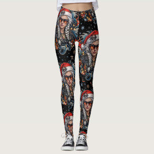 Leggings Méchante Mme Claus Biker Noël