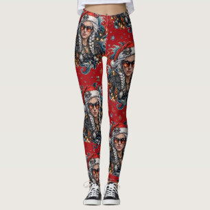 Leggings Méchante Mme Claus Biker Noël