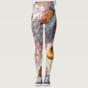 Leggings Méduse (Scheibenquallen) par Ernst Haeckel 