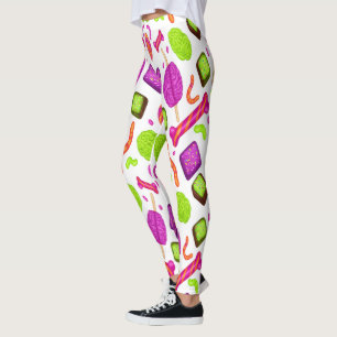 Leggings Mélange de bonbons effrayants de zombies pour Hall