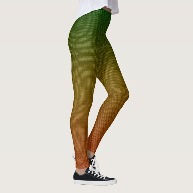 Leggings Mélange de forêt verdoyante : Texture de tissu (Droite)