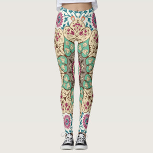 Leggings Mélange de médaillon : Multicolor de style turc