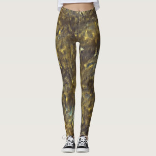 Leggings Mélange textuel de taches rugueuses, de taches sal