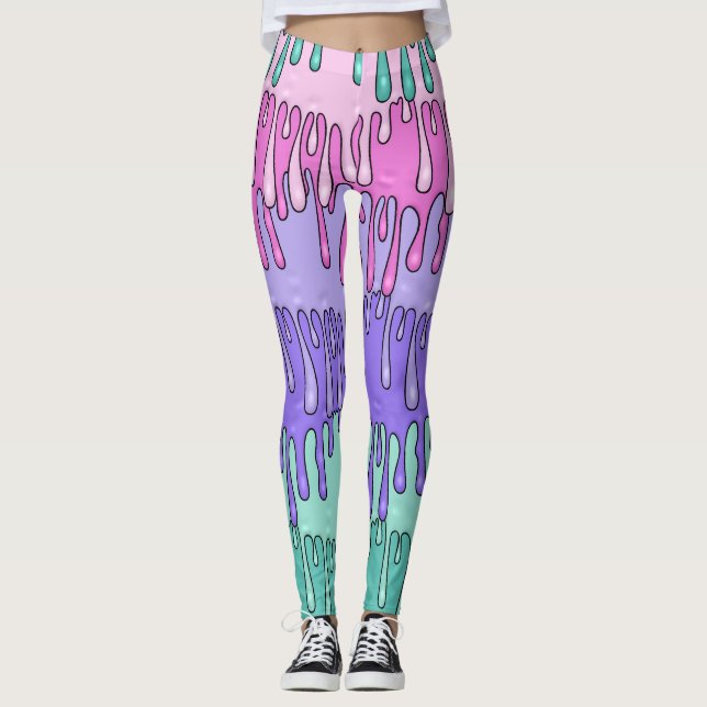 Leggings Melting Pastel Goth (Devant)