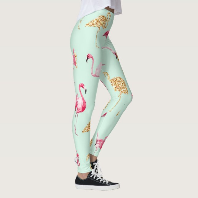 Leggings Menthe d'été de Flamant rose, rose, et leggi de (Droite)