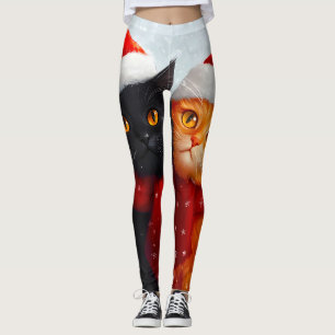 Leggings Meowy Christmas Winter Love