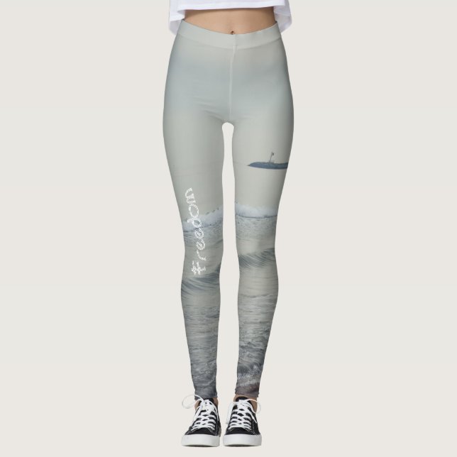 Leggings Mer froide et calme pendant la journée d'hiver (Devant)