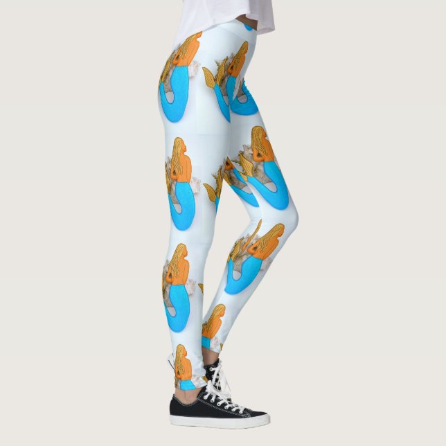 Leggings mermaid aux cheveux dorés (Droite)