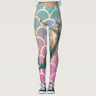 Leggings Mermaid On ombre Mermaid Tail Scales