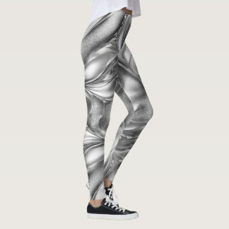 Leggings métalliques futuristes de Chrome liquide