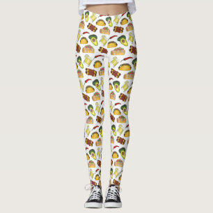 Leggings Mexique Tex Mex Nourriture Taco Enchilada Chimicha