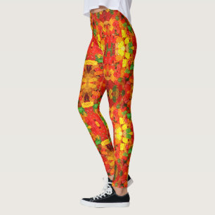 Leggings mignon foodie arc-en-ciel coloré bonbon Gummy Ours