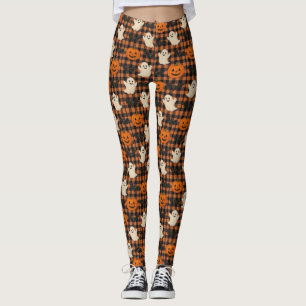 Leggings Mignonne, en vichy halloween fantôme chauves-souri