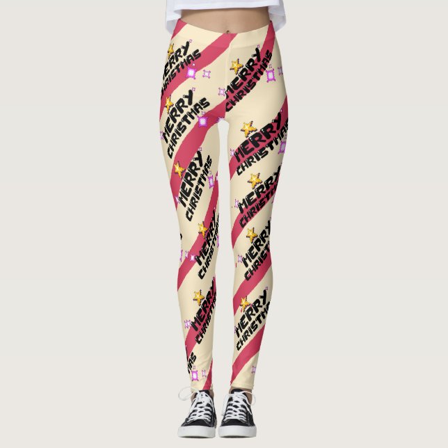 Leggings Mikitiez Christmasgame vintage papa elf santaclaus (Devant)
