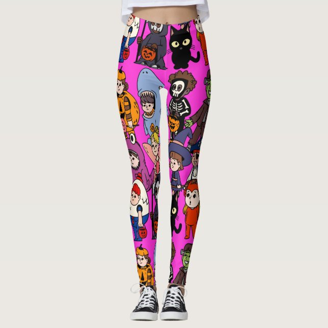 Leggings Mikitiez magie requin grimpeur frankenstei (Devant)