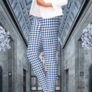 Leggings Milieu de base blanc bleu de la marine