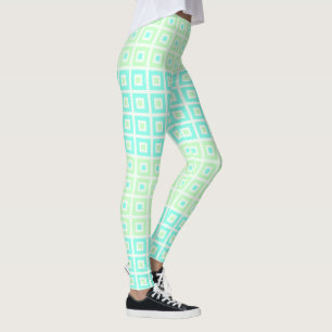 Leggings Mini Carrés En Menthe Carré