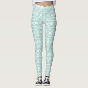 Leggings Mint Fair Isle